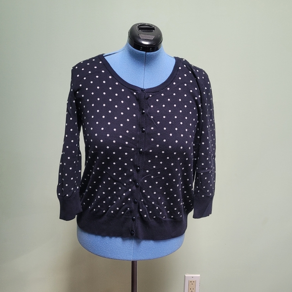 Talbots Polka Dot Cardigan